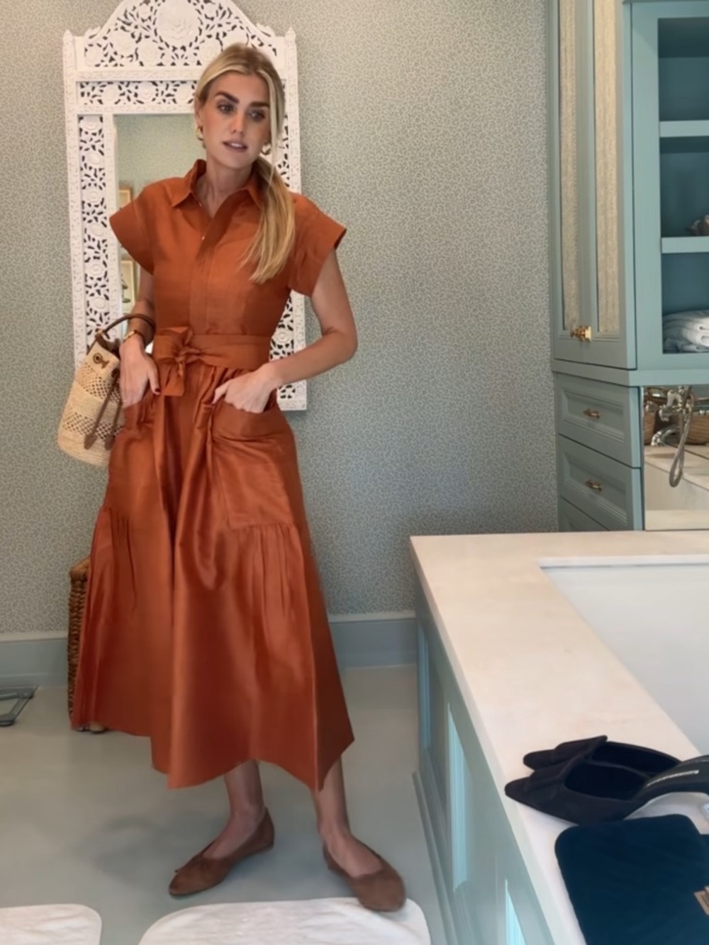 Julia Amory Betty Dress Dupioni - Copper Size Small NWT - Picture 7 of 10